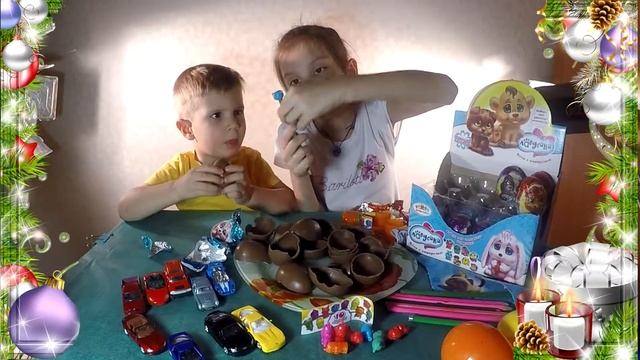Открываем сюрпризы от Welly и целую коробку шоколадных яиц! смотреть онлайн