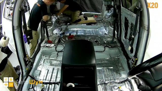 Шумоизоляция пола с арками Honda Pilot в уровне Экстра. АвтоШум. смотреть онлайн