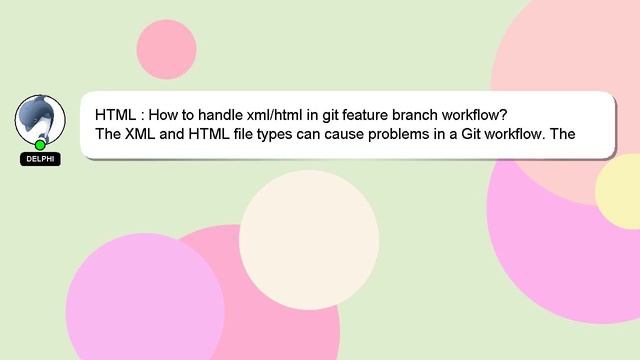 HTML : How to handle xml/html in git feature branch workflow? смотреть онлайн