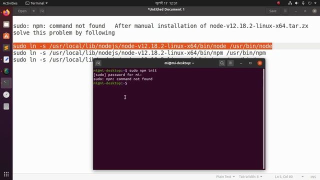 sudo npm not found after manual node installation | sudo: npm: command not found Linux, Ubuntu смотреть онлайн