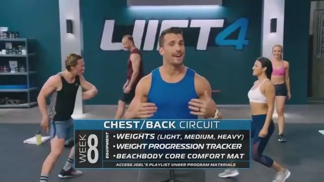 Liift4 - week 8 - 1 chest/back circuit смотреть онлайн