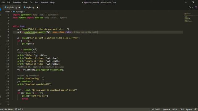 Download any YouTube video just by writing it's Title 100% working python Tutorial смотреть онлайн