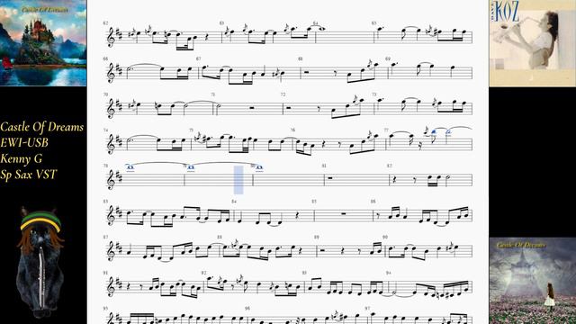 "Castle Of Dreams" sheet music by EWI-USB Kenny G-VST playing with Koz смотреть онлайн