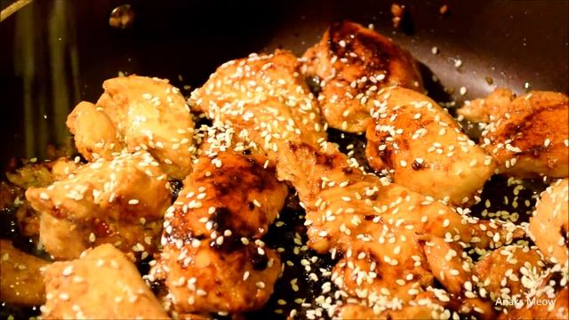 Видео-рецепт.Маринованная куриная грудка с кунжутом. смотреть онлайн