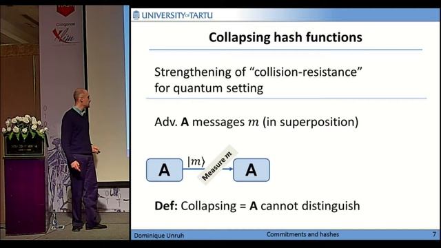 Asiacrypt@14h45 Collapse binding quantum commitments without random oracles смотреть онлайн