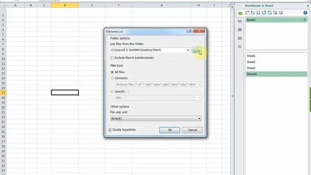 How to import file name from folder to excel смотреть онлайн