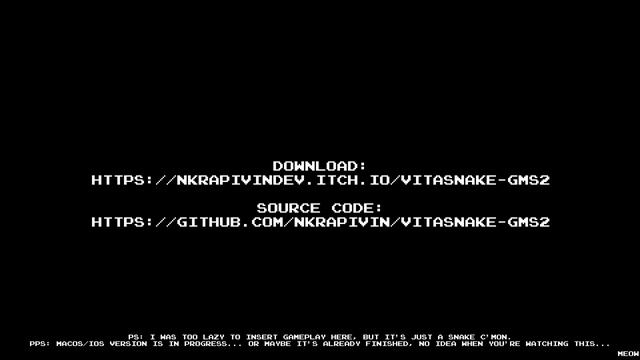 vitaSnake GMS2 trailer. смотреть онлайн