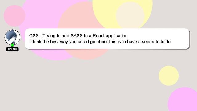 CSS : Trying to add SASS to a React application смотреть онлайн