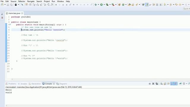 java tutorial 3- how to use escape sequences in java смотреть онлайн
