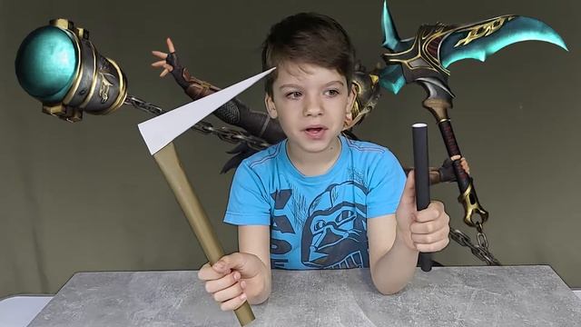 DIY- Кусаригама из бумаги своими руками.How to make kusarigama from paper with your own hands смотреть онлайн