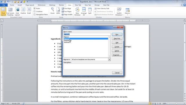 How to play and edit a Macro in Microsoft Word 2010 смотреть онлайн
