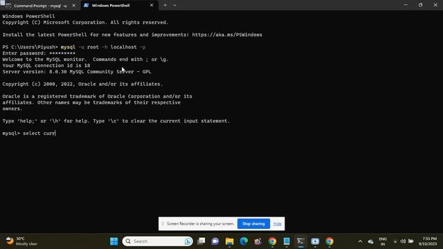 Basic MySQL (How to log in and check basic details). #Login #Current_user #mysql #Learn смотреть онлайн