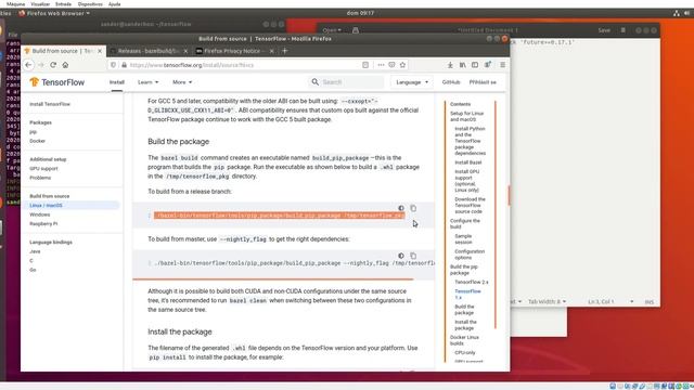 Installing TensorFlow 2.2 on linux from sources for Python programming смотреть онлайн