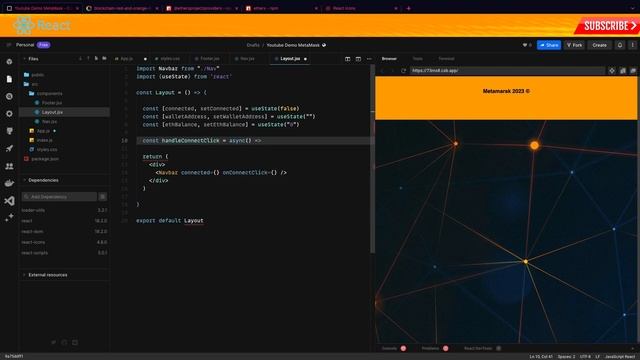 React METAMASK WEB3 APP in Under 30 Minutes - Tutorial смотреть онлайн