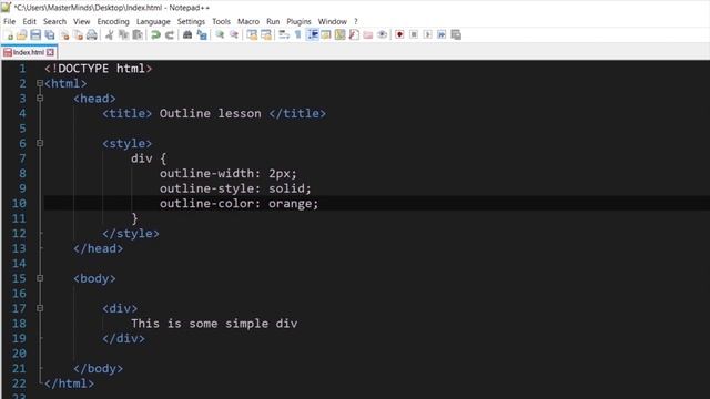 CSS for beginners 74: outline shorthand property смотреть онлайн