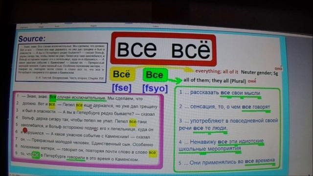 ВСЕ ВСЁ RUSSIAN VOCABULARY LESSON BASED ON TOLSTOY EXTRACT смотреть онлайн