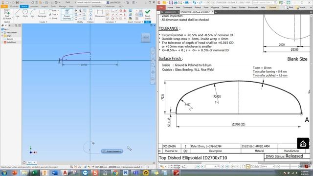 Create Dished Pressure Vessel With Autodesk Inventor || Membuat Dished Tangki Dgn Autodesk Inventor
