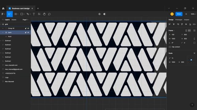 Business card design in Figma смотреть онлайн
