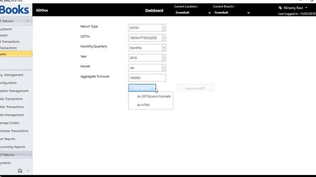 How to generate JSON file for GSTR 1, GSTR 3B and GSTR 4 смотреть онлайн