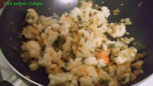 Простая наша пища на ужин - котлеты из мяса и цветная капуста. смотреть онлайн