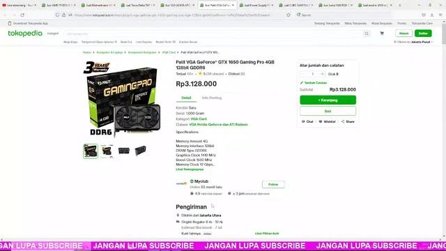 RACIKAN PC 9,7 JUTAAN AMD RYZEN 5 5500 6 C0RE 12 THREAD VGA GTX 1650 4GB смотреть онлайн