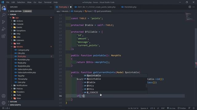 Create a forum with Laravel 8 | Awards/Points to users: models setup | Part 82 смотреть онлайн