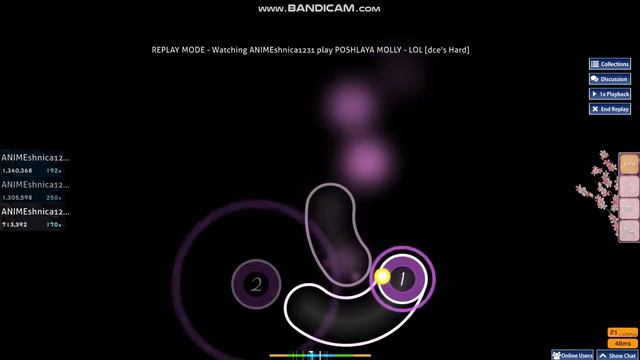 OSU! / Пошлая Молли - ЛОЛ / C / 85.20% [dce's Hard] 2-ая игра после 2-ух дней отдыха смотреть онлайн