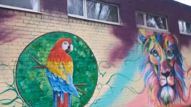 Граффити на задней части цирка в Брянске смотреть онлайн