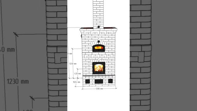 Каминопечь из кирпича ? #sketchup #печь #порядовка #камин смотреть онлайн