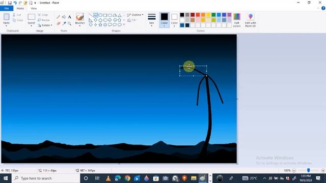 Ms paint drawing scenery tutorial смотреть онлайн