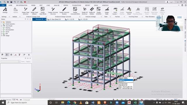 Tekla Structural Designer: Removing Warnings of Axial Force and Axial Moment in Plinth Beams смотреть онлайн