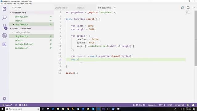 Puppeteer Series Part 3 : Bing Search смотреть онлайн