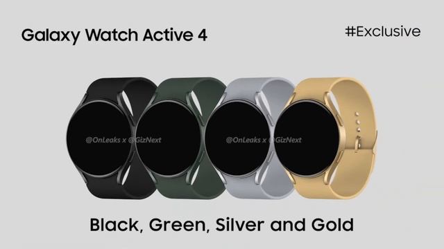 Samsung Galaxy Watch Active 4 - Качественные рендеры смотреть онлайн