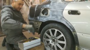 шпатлевание крыла, как зашпатлевать целиком за 1 раз