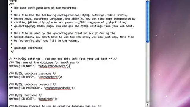 Editing the WordPress configuration file "wp-config.php" смотреть онлайн