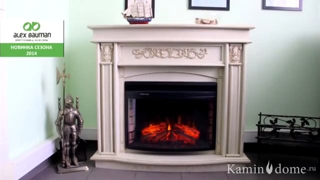 Каминокомплект RAFFAELE ДУБ БЕЛЫЙ, Alex Bauman, kamin-v-dome.ru смотреть онлайн