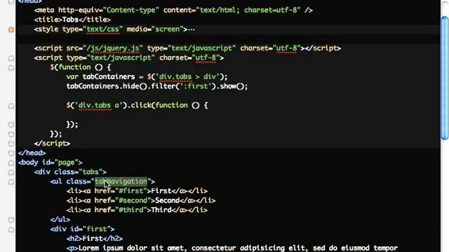 jQuery Tabs - part 1 смотреть онлайн