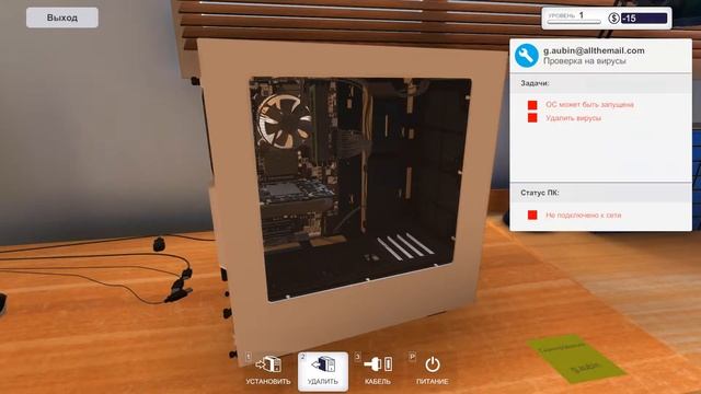 Сборка ПК, удаляем вирусы - PC Building Simulator