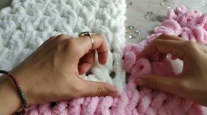 Как увеличить размеры пледа из Alize Puffy