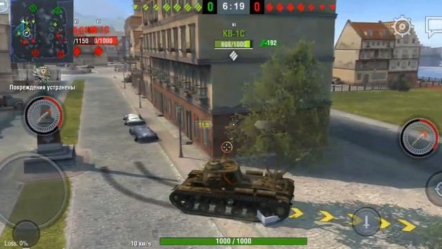 играем за КВ-1С в Tanks blitz. смотреть онлайн