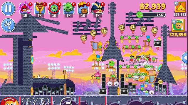 HOW TO GET 3 Stars for ALL LEVELS ANGRY BIRDS FRIENDS TOURNAMENT 1343 without POWER ( NO POWER-UP ) смотреть онлайн