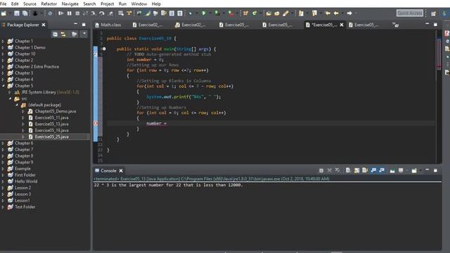 Loops and Formatting! - Java Eclipse -Chapter 5- Exercise Solutions-5 11, 5 13, 5 19, 5 25 смотреть онлайн