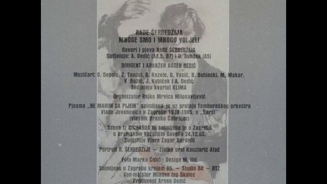 MNOGE SMO I MNOGO VOLJELI - RADE šERBEDŽIJA (1986) смотреть онлайн