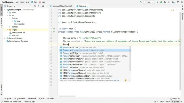 #3 Create Paragraph : iText Java Tutorial смотреть онлайн
