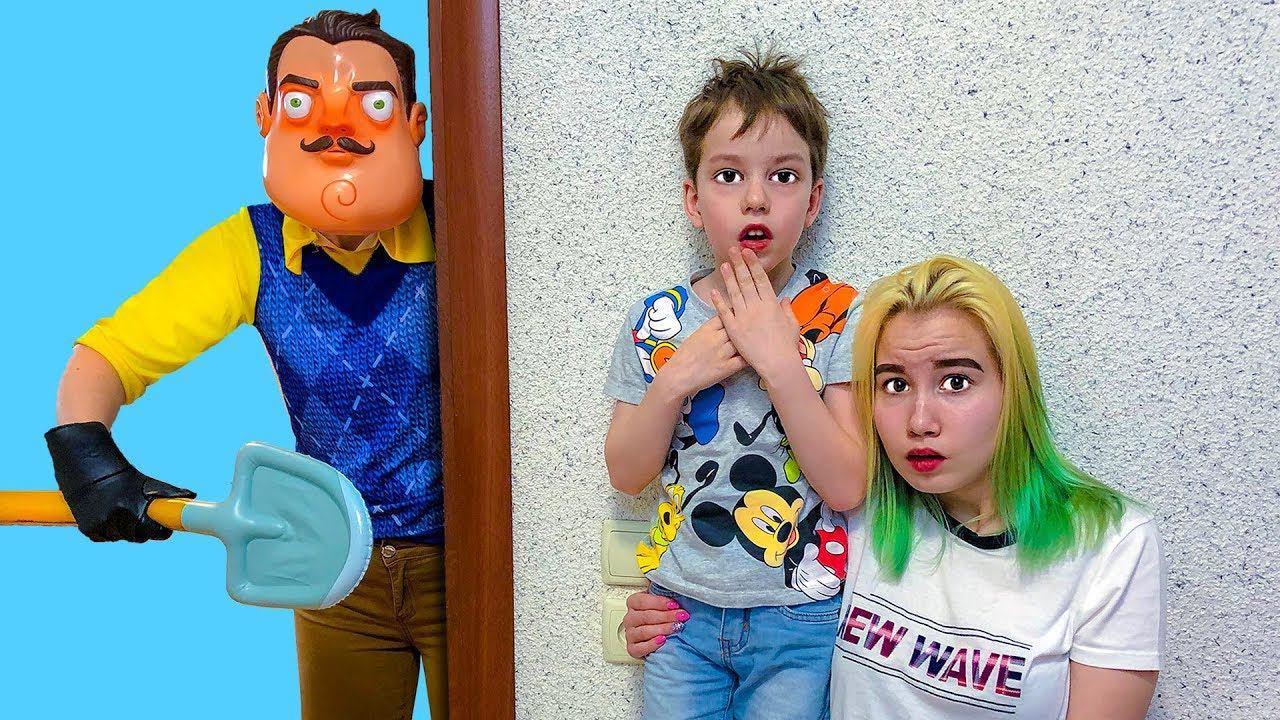Привет сосед приснился в страшном сне! Дети следят за Hello Neighbor !