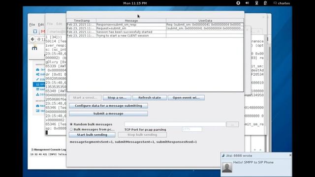 Telestax Sending Messages from JSS7 SMPP to SIP Phone through Telscale SMSC Gateway смотреть онлайн