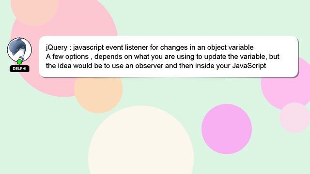 jQuery : javascript event listener for changes in an object variable смотреть онлайн