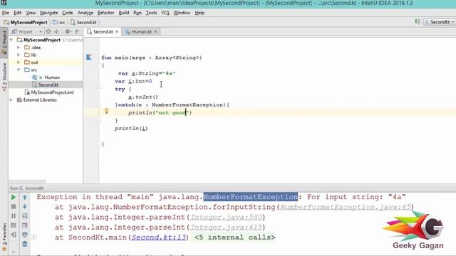 #17 exception handling in kotlin | kotlin tutorials in hindi смотреть онлайн