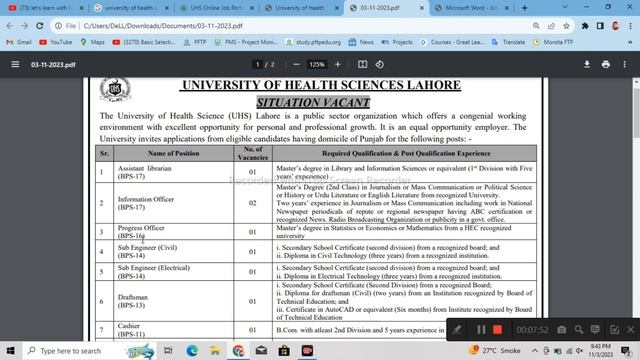 UHS Job Vacancies 2023 : University of Health Sciences Jobs 2023: How to Apply & Latest Vacancies. смотреть онлайн