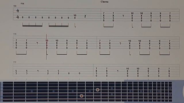 Metallica all nightmare long (rhythm guitar tuning D A D G B E Key Dm tutorial) смотреть онлайн